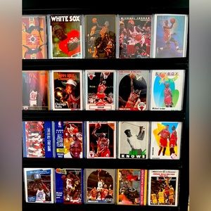 20 unique Michael Jordan trading cards .